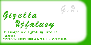 gizella ujfalusy business card